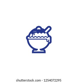 Ice cream vector isolated vector icon