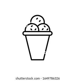 Ice Cream Vector Line Icon. illustration Style EPS 10 File