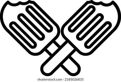 Ice Cream Vector Line Icon Design