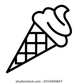 Ice Creme Vector Line Icon Design
