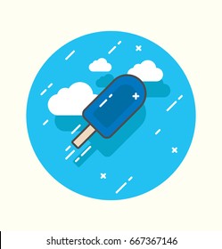 Ice cream vector lineart icon