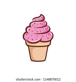 Ice cream vector logo