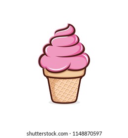 Ice cream vector logo