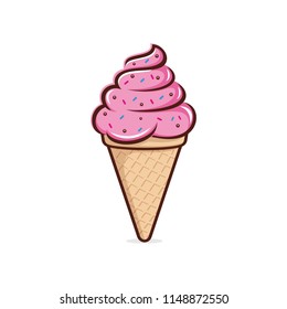 Ice cream vector logo