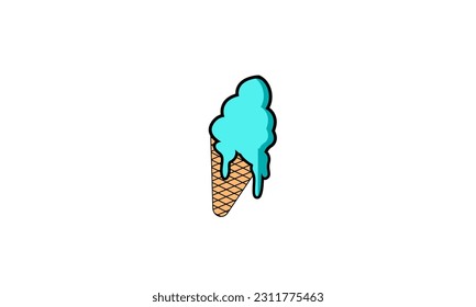 Ice Cream vector logo design