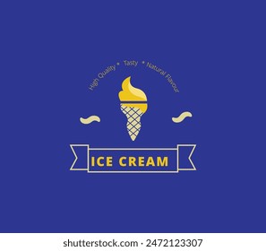 Ice Cream Vector Logo Design.