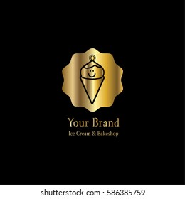 Ice cream vector logo design template