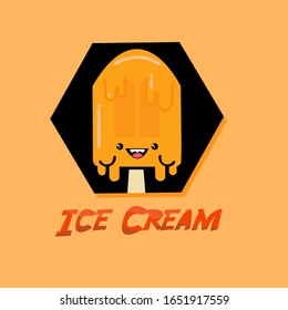Plantilla de logotipo de vectores de helado