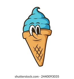 Ice cream vector mascot design