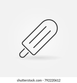 Ice cream vector minimal icon or symbol in thin line style
