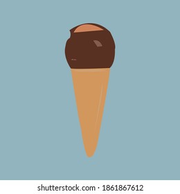Ice cream vector on beautiful background.