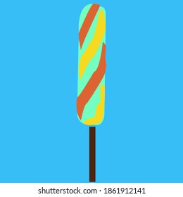 Ice cream vector on beautiful background.