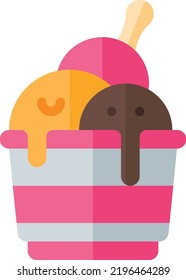 ice cream vector on white background. isolated Vector icon
