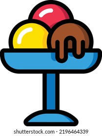 ice cream vector on white background. isolated Vector icon