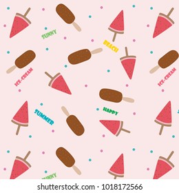 Ice Cream Vector Pattern