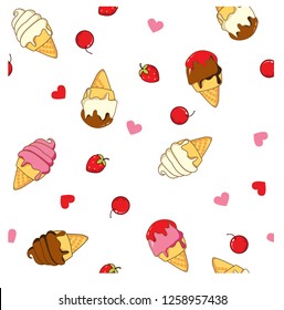 ice cream vector pattern