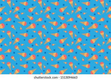 ice cream vector seamless pattern .