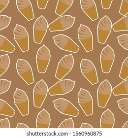 Ice cream vector seamless pattern , for print on fabric,textile,book cover ,packaging 