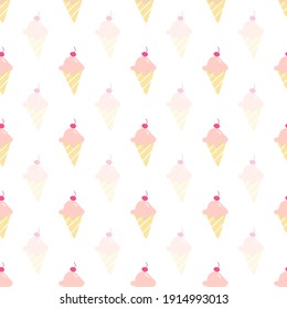 Ice cream vector seamless pattern graphic.  Vector design for paper, cover, wallpaper, 
fabric, textile, interior decor and other project.