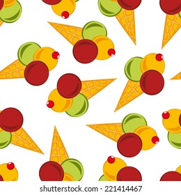 ice cream vector seamless pattern illustration clip art