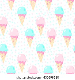 Ice cream  vector  seamless pattern