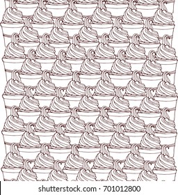Ice cream vector seamless pattern.Seamless background. Vector.