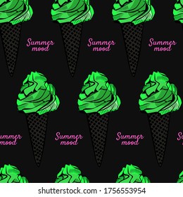 Vector de helado textura sin fisuras, estado de ánimo de verano