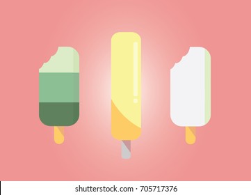 Ice cream vector set