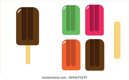 Ice Cream Vector Set for Summer Designs, Sweet Summer, icecream icons, patterns, illustration