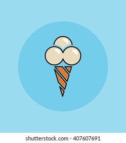 Ice cream, vector sign illustration icon.