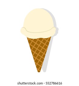 Ice cream vector sign illustration, modern symbol isolated color design
