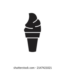 ice cream vector silhouette for website symbol icon