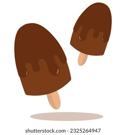 imagen de ilustración simple del vector de helado, se puede usar para portadas de libros y, más, imágenes de diseño plano simple