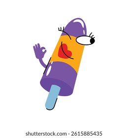 Ice cream vector Sticker. Eps 10 file