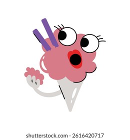 Ice cream vector Sticker. Eps 10 file