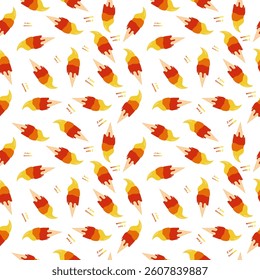 ice cream vector summer seamless pattern