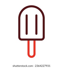 Ice cream Vector Thick Line Two Color Icons For Personal And Commercial Use.
