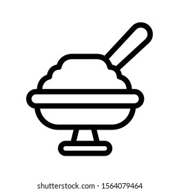 ice cream vector thin line icon 