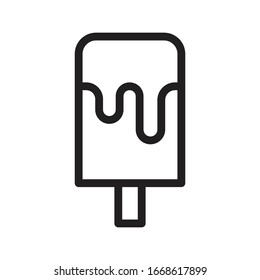 ice cream vector thin line icon 