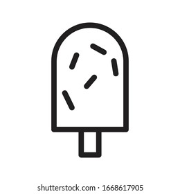 ice cream vector thin line icon 