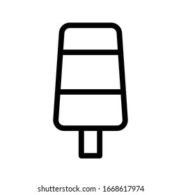 icono de línea delgada del vector de helados 