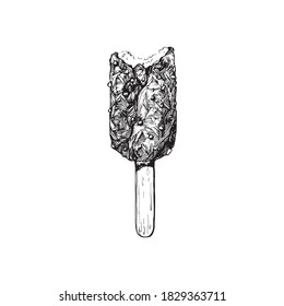 ice cream. Vector thumbnails. isolated on a white background