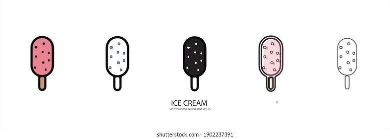 ice cream vector type icon