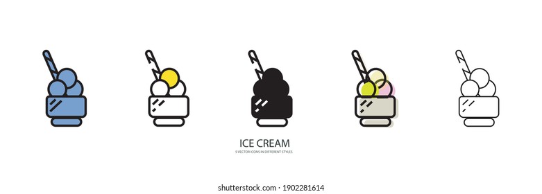 ice cream vector type icon