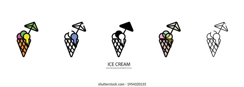Ice Cream vector type icon