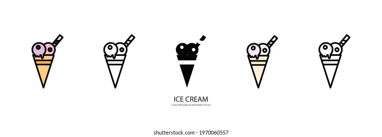 ice cream vector type icon