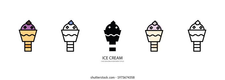 ice cream vector type icon