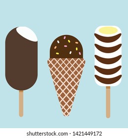 Ice Cream Vector for your summerday! You can use for Commercial, another design for presentation, product, and CUTE MENU FOR ICE CREAMS!