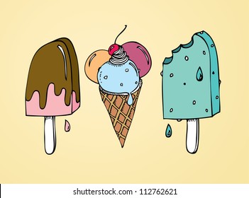 ice cream vector/illustration