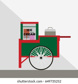 ice cream vendor vector illustration